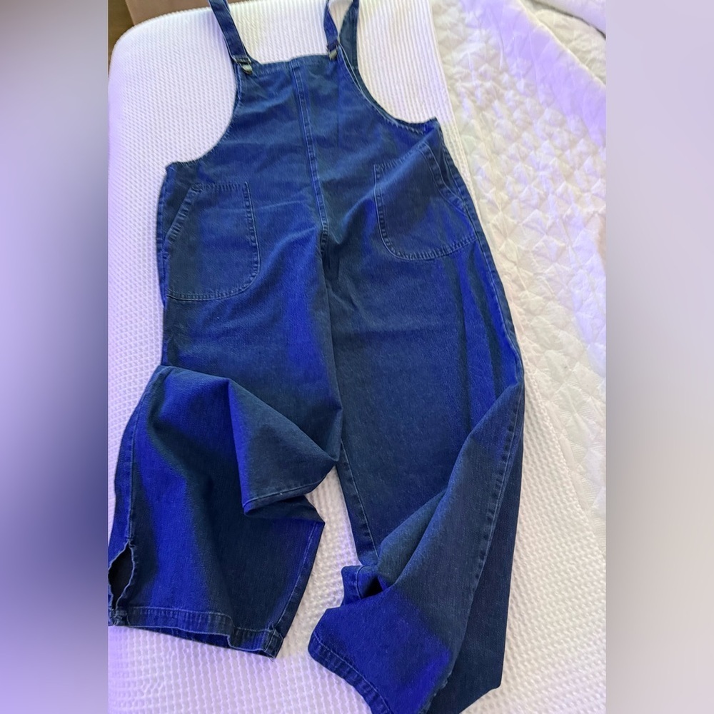 Women's Blue Denim overalls Jeans - Picture 2 of 8